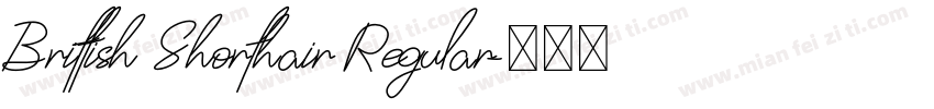 Brittish Shorthair Regular字体转换